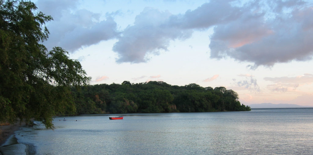 Boat off Ometepe