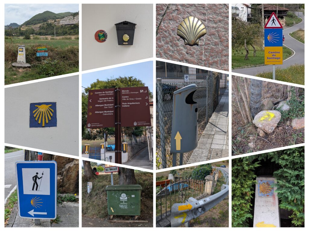 Camino route markers