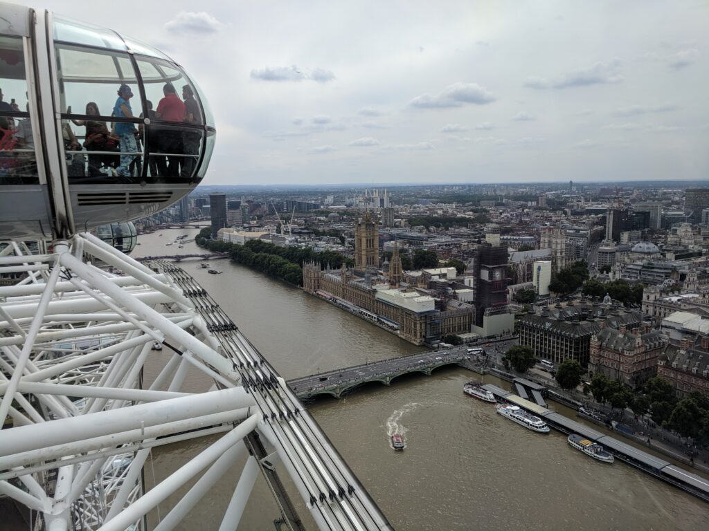 London Eye over Parliament