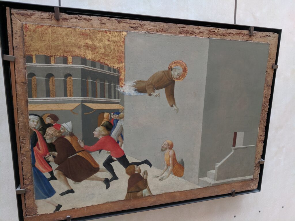 Louvre painting of flying saints