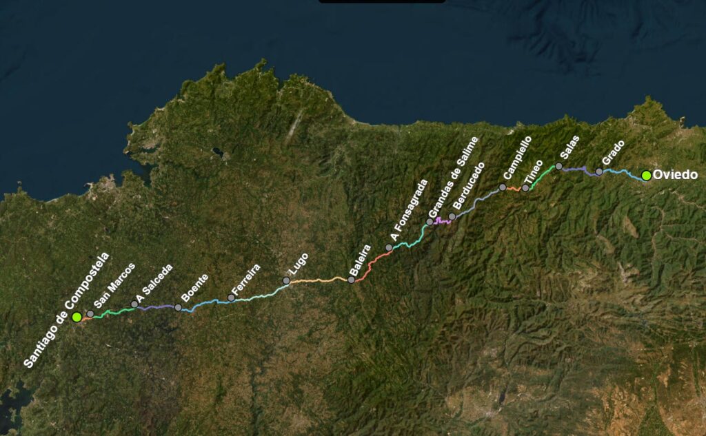 Route of our pilgrimage
