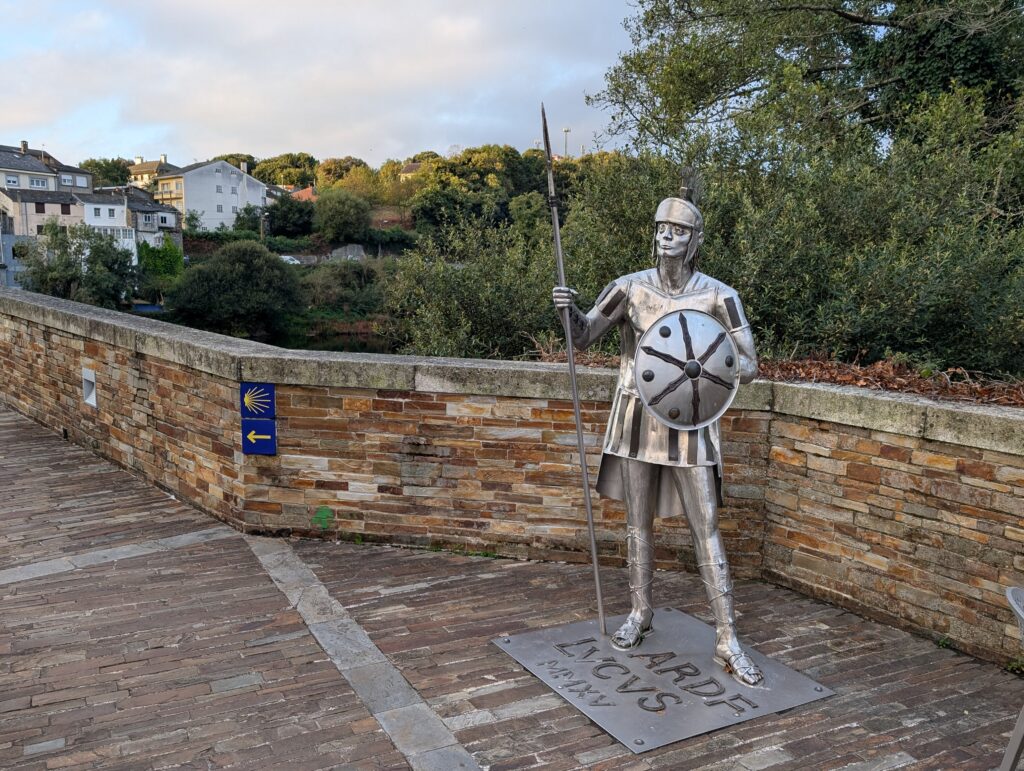 Statue of Roman soldier, Lugo, on the way to Ferreira