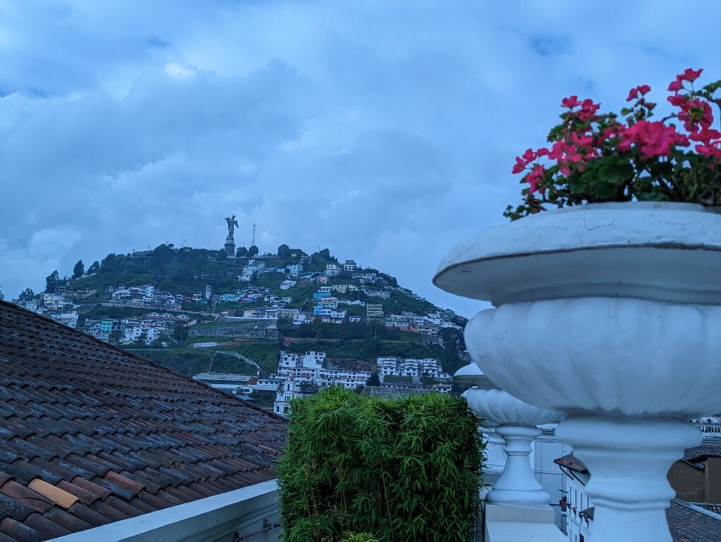 Statue of the Virgin from Casa Gangotena roof garden