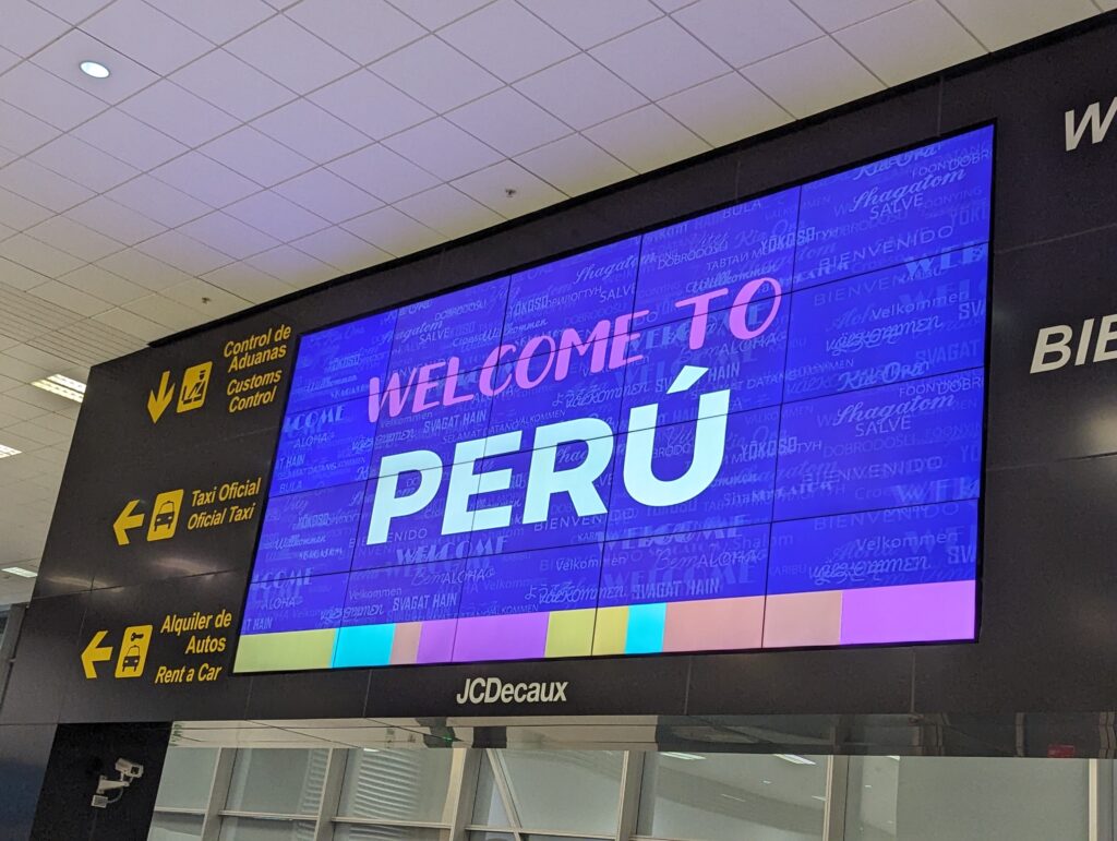 Peru sign, Lima
