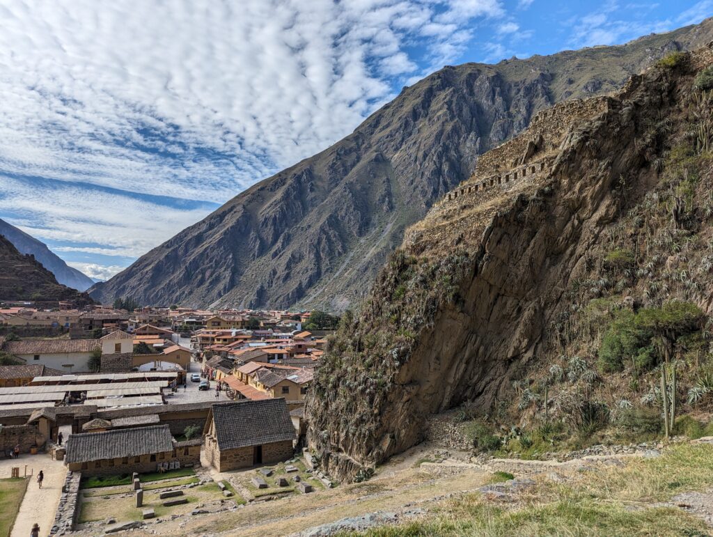 Granaries in Ollantaytambo valley