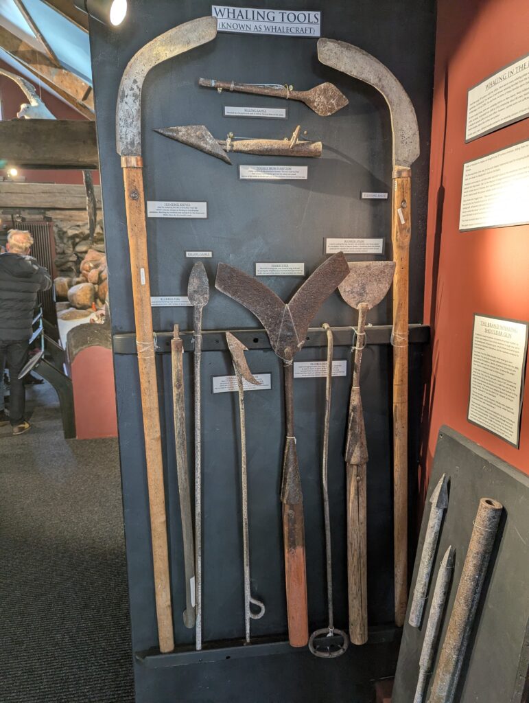Whaling tools, Falkland Museum