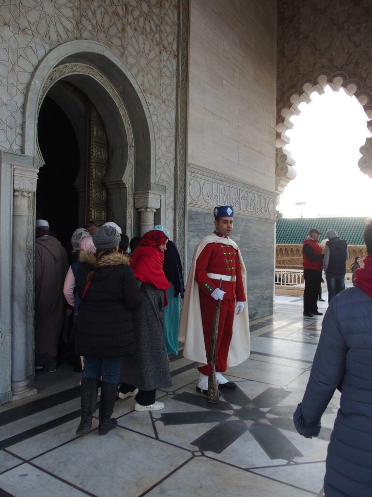 Royal guard at Mohammed V Mausoleum, Rabat